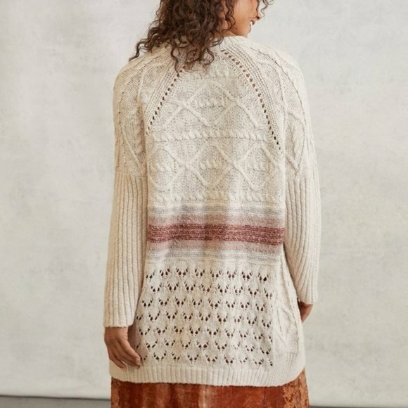 Anthropologie PILCRO Jemma Cable Knit Open Cardigan Sweater, Size XS S Small - Picture 2 of 8
